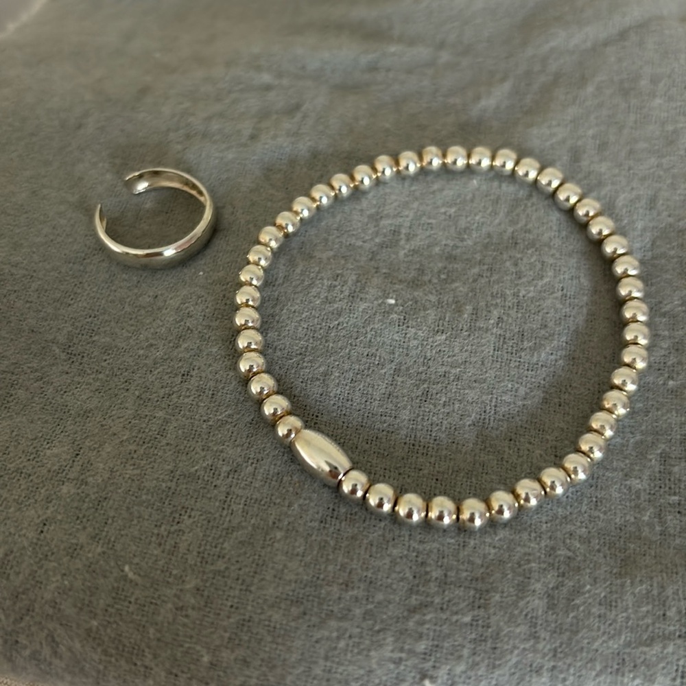 Sterling silver ring braclet